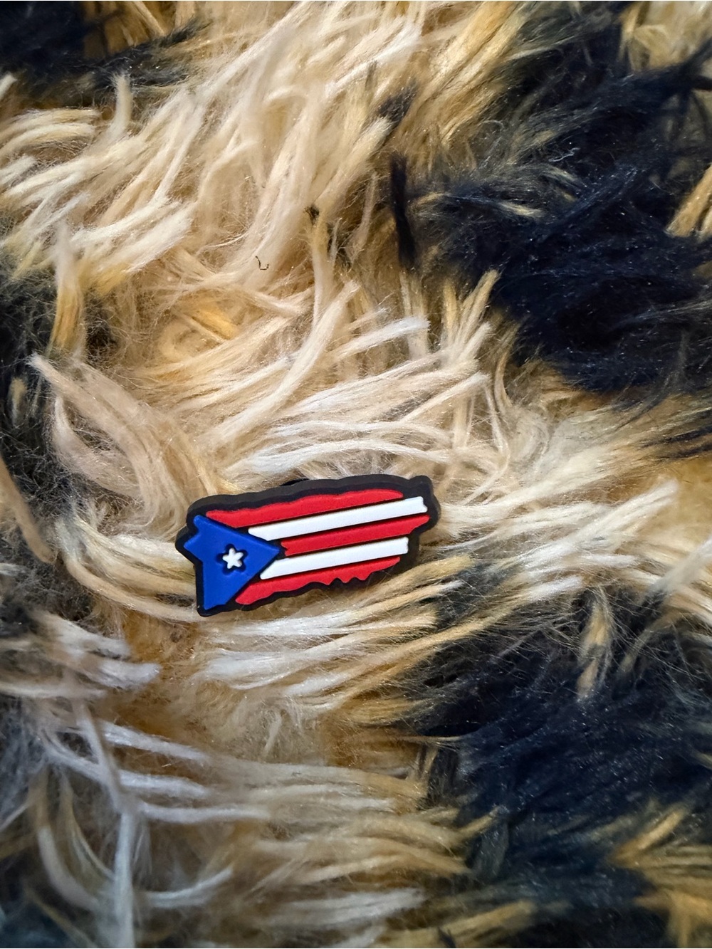 Puerto Rico Flag croc charm - Red, White & Blue